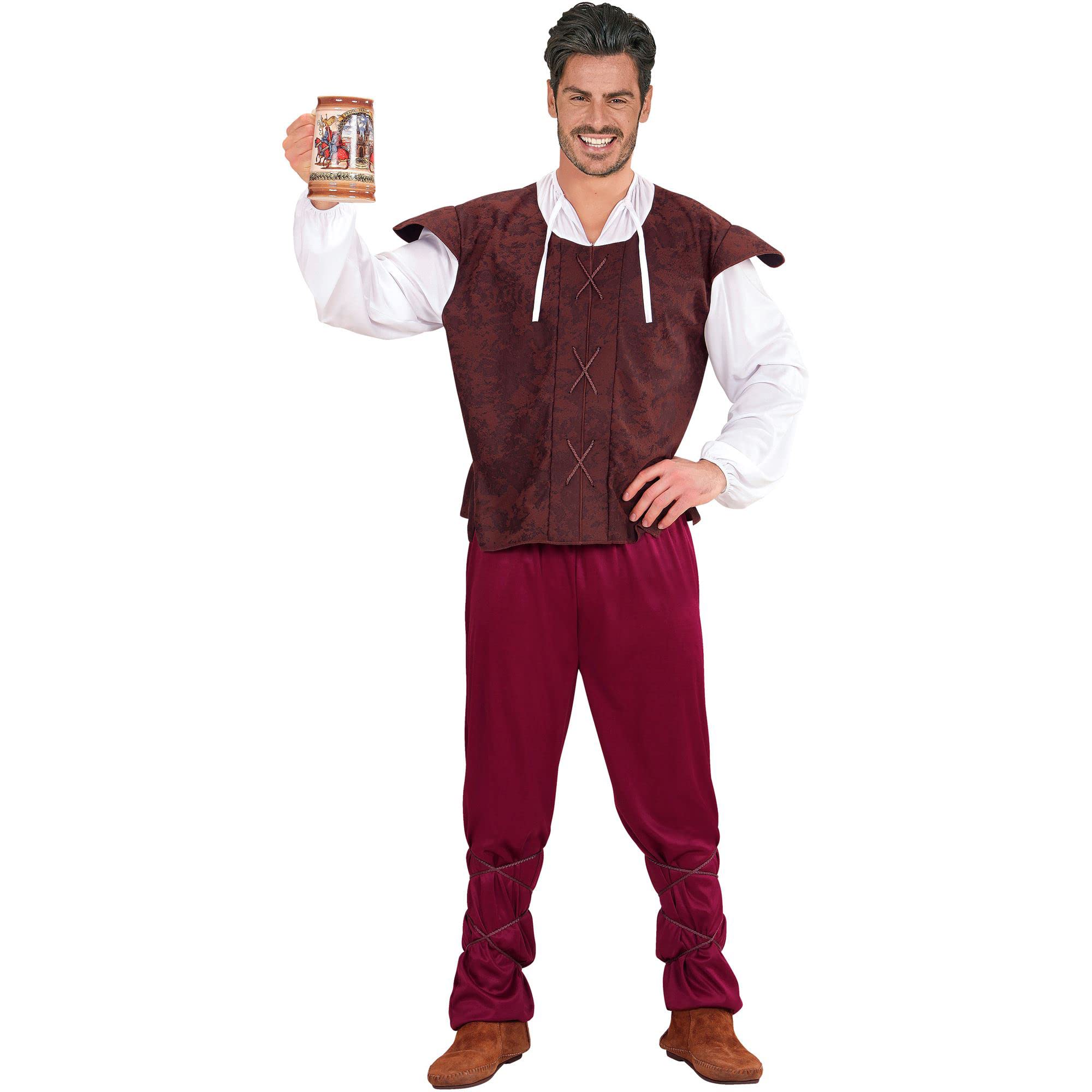 W WIDMANN MILANO Party Fashion - Costume d'aubergiste médiéval | Tenue de taverne et de serveur pour le carnaval, les fêtes médiévales et les soirées à thème
