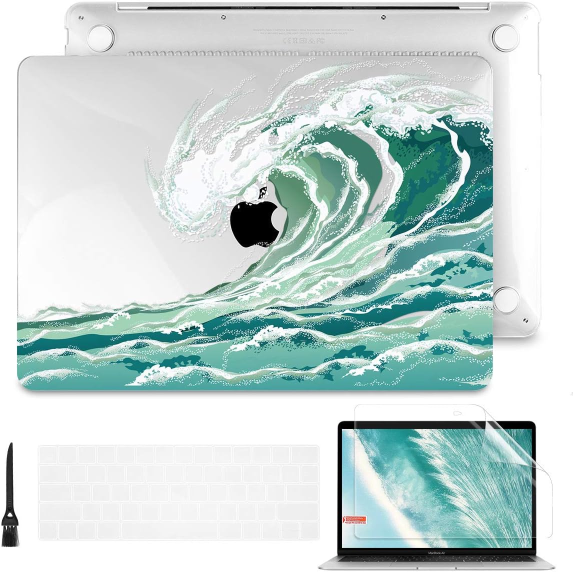 Batianda Case for Previous MacBook Pro 16 inch 2019 Release Model A2141, Hard Shell Case for MacBook Pro 16-inch Retina Display with Touch Bar & Touch ID, Wave