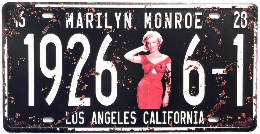 Vintage Metal Plate Wall Sign Creative Design Bar Pub Cafe Decorations (Marilyn Monroe)