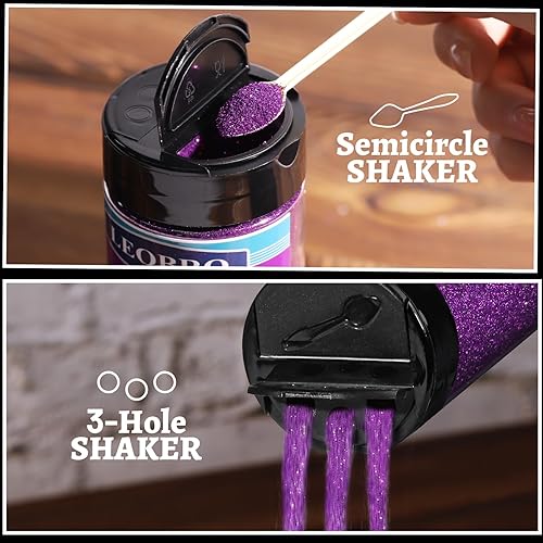 Miniatura 41 de LEOBRO Purpurina blanca, purpurina de 5.29 onzas, purpurina fina blanca holográfica, polvo de purpurina extrafina, purpurina iridiscente para Blanco