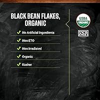 Vista 3 de Frontier Co-op Copos de frijoles negros orgánicos de 1 libra – para hamburguesas de frijoles negros, mezcla de sopa de frijoles secos, salsa