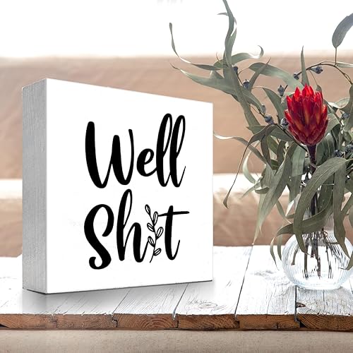 Miniatura 4 de Letrero de madera para baño, letrero de madera rústica, placa de escritorio para el hogar, baño, baño, baño, estante de inodoro, decoración de mesa