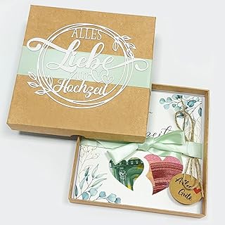JOYEASE Geldgeschenk Hochzeit - Elegante Hochzeitsgeschenke für Brautpaar - Geldgeschenke Verpackung mit Geschenkbox Hochzeitskarte