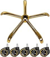 Vista 7 de Frassie Base de repuesto para silla de oficina con ruedas, base de metal resistente para silla de taburete de 2500 libras, pieza de repuesto