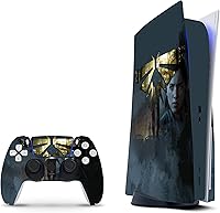 Vista 1 de ZOOMHITSKINS Compatible with PS5 Digital Version (No Disk Version) Skin, Gold Game Accessories, Durable, Bubble-free, Precisely Cut