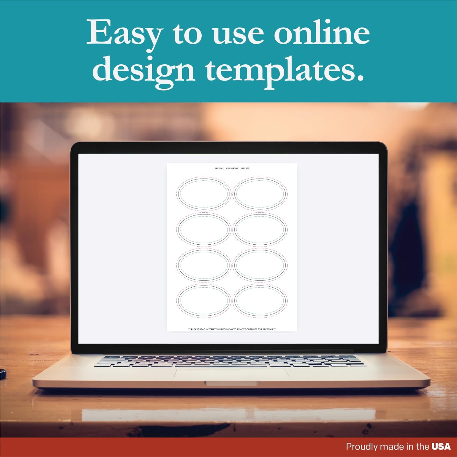 Premium Label Supply White Sticker Oval Labels – 3.33" x 2" Oval – Laser/Inkjet Compatible – (8 per Sheet), 25 Sheets – 200 Total Adhesive Labels - Image 3