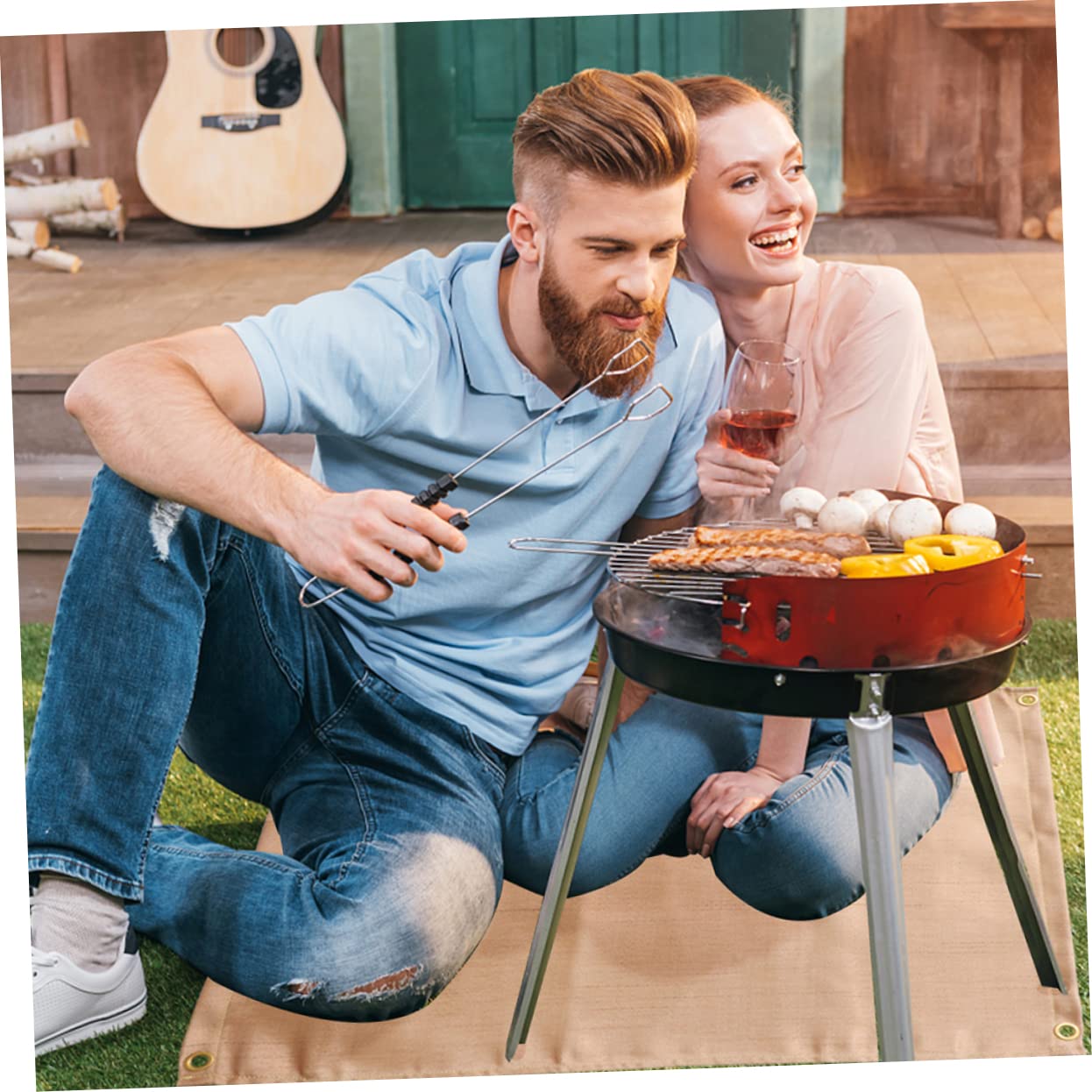 Toddmomy 1Pc Fire Resistance Blanket High Temperature Insulation Mat for Barbecue Camping and Emergency Use Durable Rollable Storage Lightweight Design