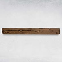 Urbandi - Mantel para chimenea, Urban, rústico, flotante, mantel moderno, manto flotante de madera real, 4 variaciones de tamaño, 4 variaciones de color. (84Lx6Hx8D, provincial)