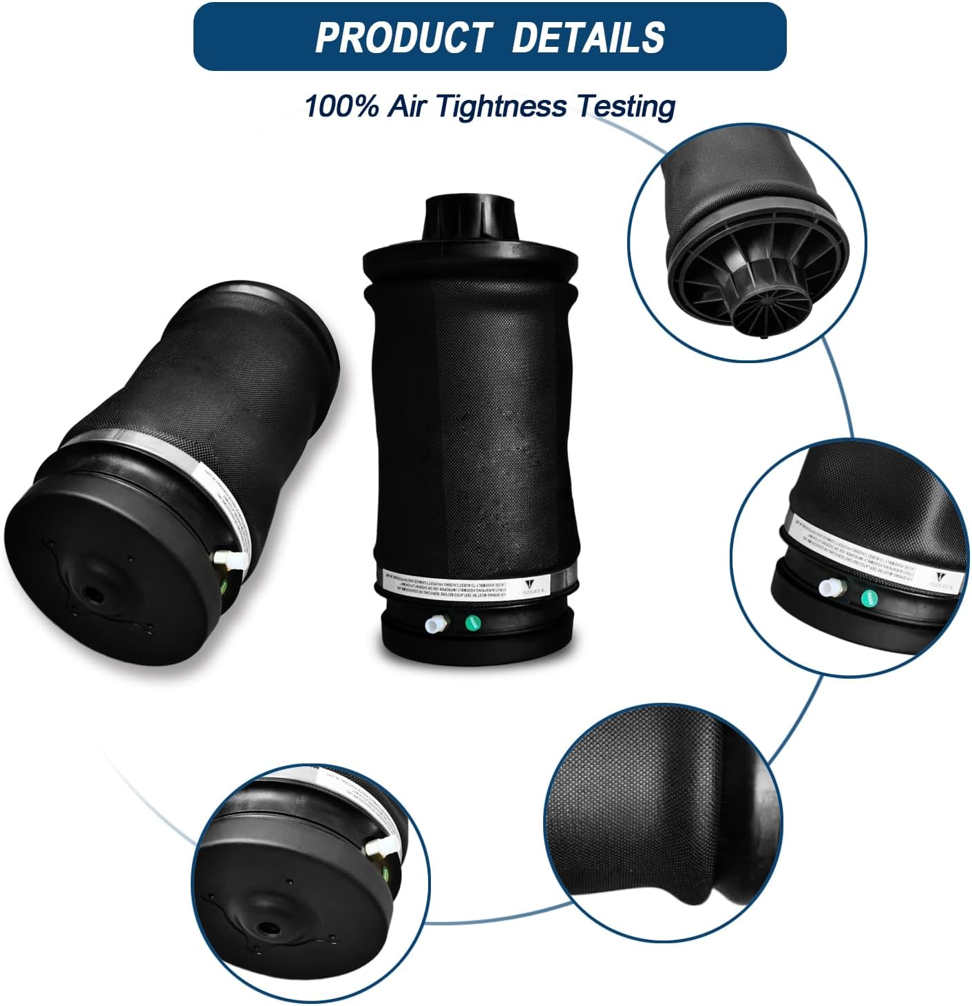 Left & Right Rear Air Suspension Spring Bag Fits for Mercedes Benz 2005-2015 X164 X166 W164 W166 GL-Class GL320 GL350 GL450 GL550 ML-CLASS ML320 ML350 ML450 ML500 ML550 ML63 AMG