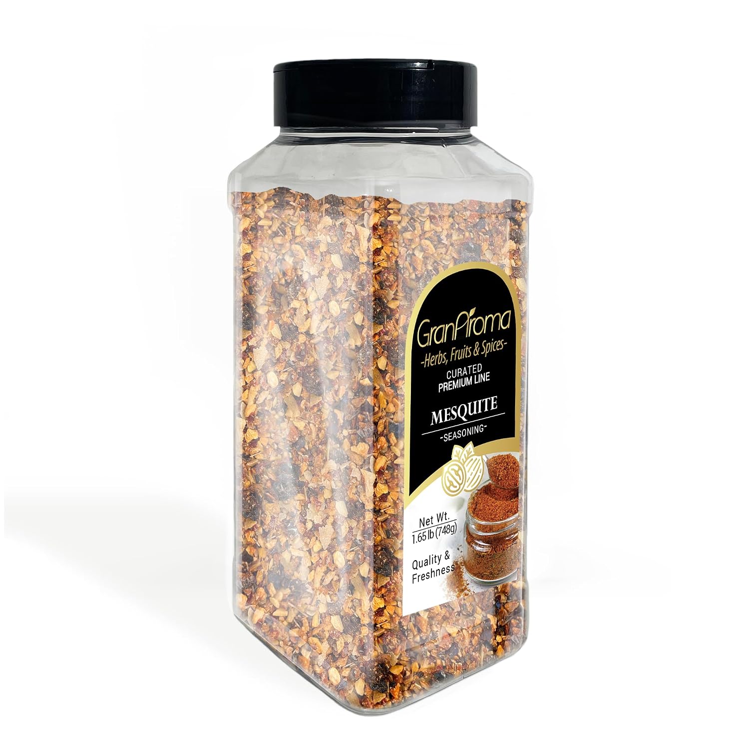 GranAroma Mesquite Seasoning, BBQ & Dry Rubs, Smoky Flavor, Versatile Spice Blend (1.65 Pound)