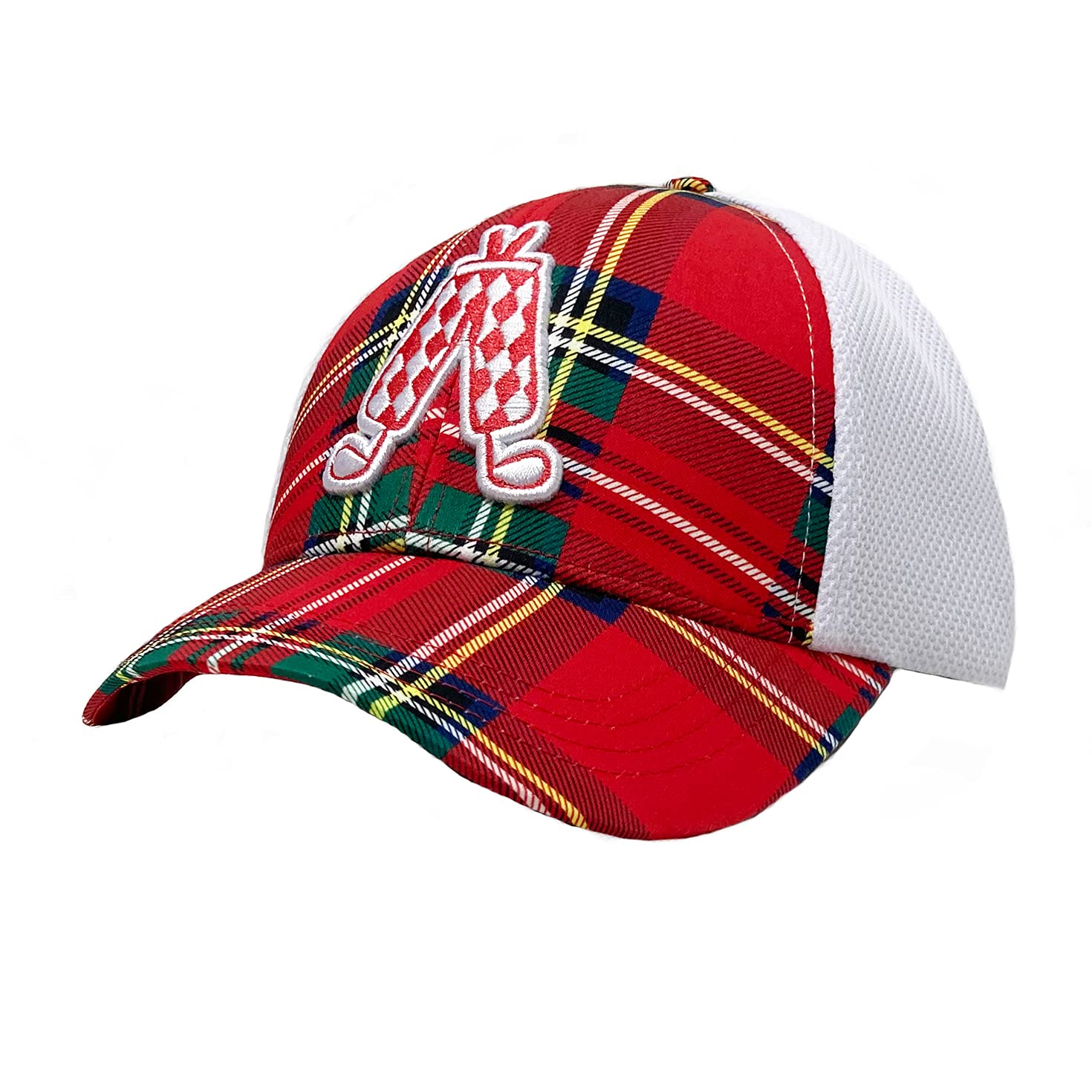 Royal & Awesome Stewart Tartan Golf Baseball Cap, Bold Tartan Golf Baseball Hat for Men, Comfortable On-Course Headwear, One Size