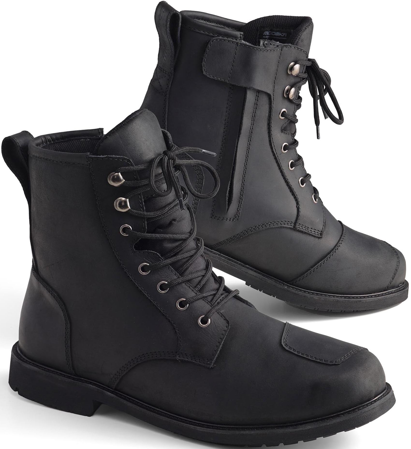 Modeka Wolter II Motorradstiefel, Motorrad Schuhe für Damen/Herren, Rindleder braun, CE-Zertifiziert, Schalthebelverstärkung, Schutzkleidung, wasserdicht & atmungsaktiv