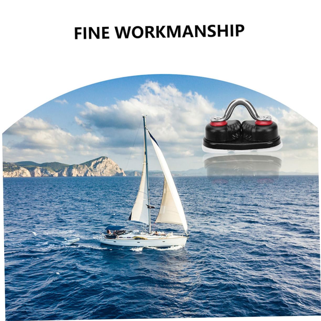 HANABASS Strozzascotte per Barche a Vela e Kayak in Lega di Alluminio 86x38 Mm Anello Guida, Set da 2 Pezzi per Accessori Nautici, Ingresso Rapido, Adatto a Yacht e Ambienti Marini
