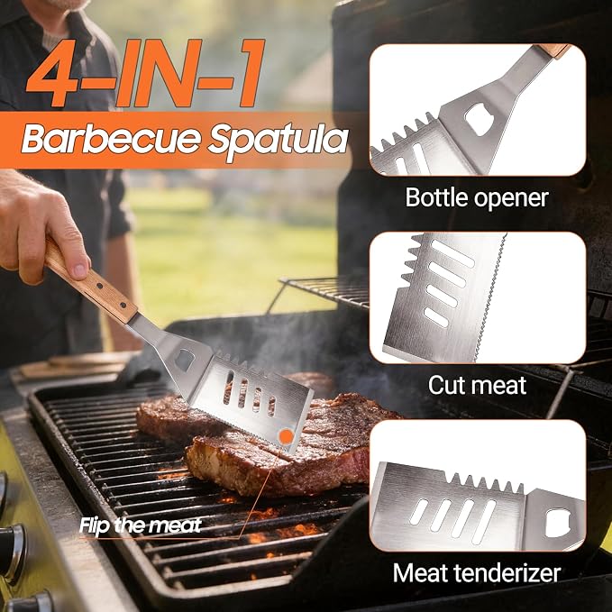 Set para parrilla de 18 piezas con estuche portátil miniatura 4