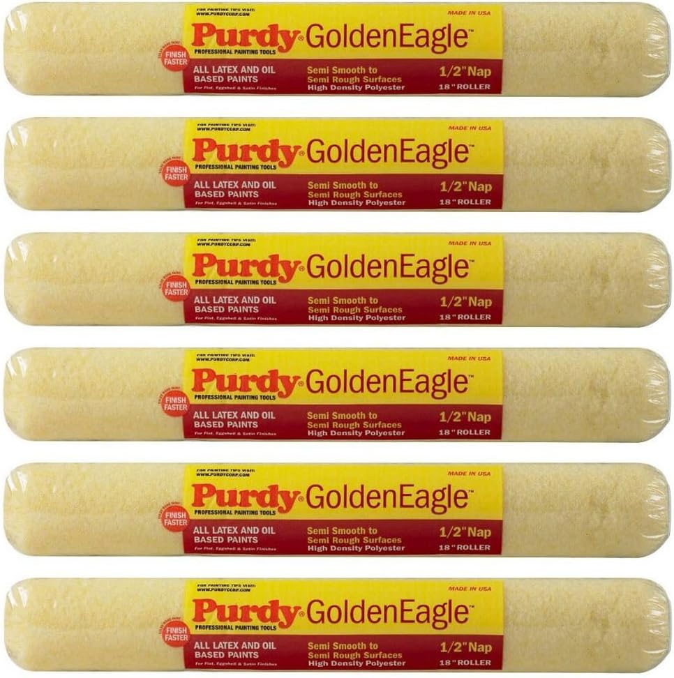 Purdy 144608183 Golden Eagle with 1/2" Nap Roller Cover (Case of 6), 18"