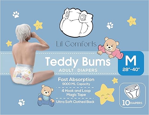 Miniatura 6 de Lil Comforts Pañales adultos para hombres y mujeres, pañales de día y noche para adultos, ajuste cómodo y seguro (M)