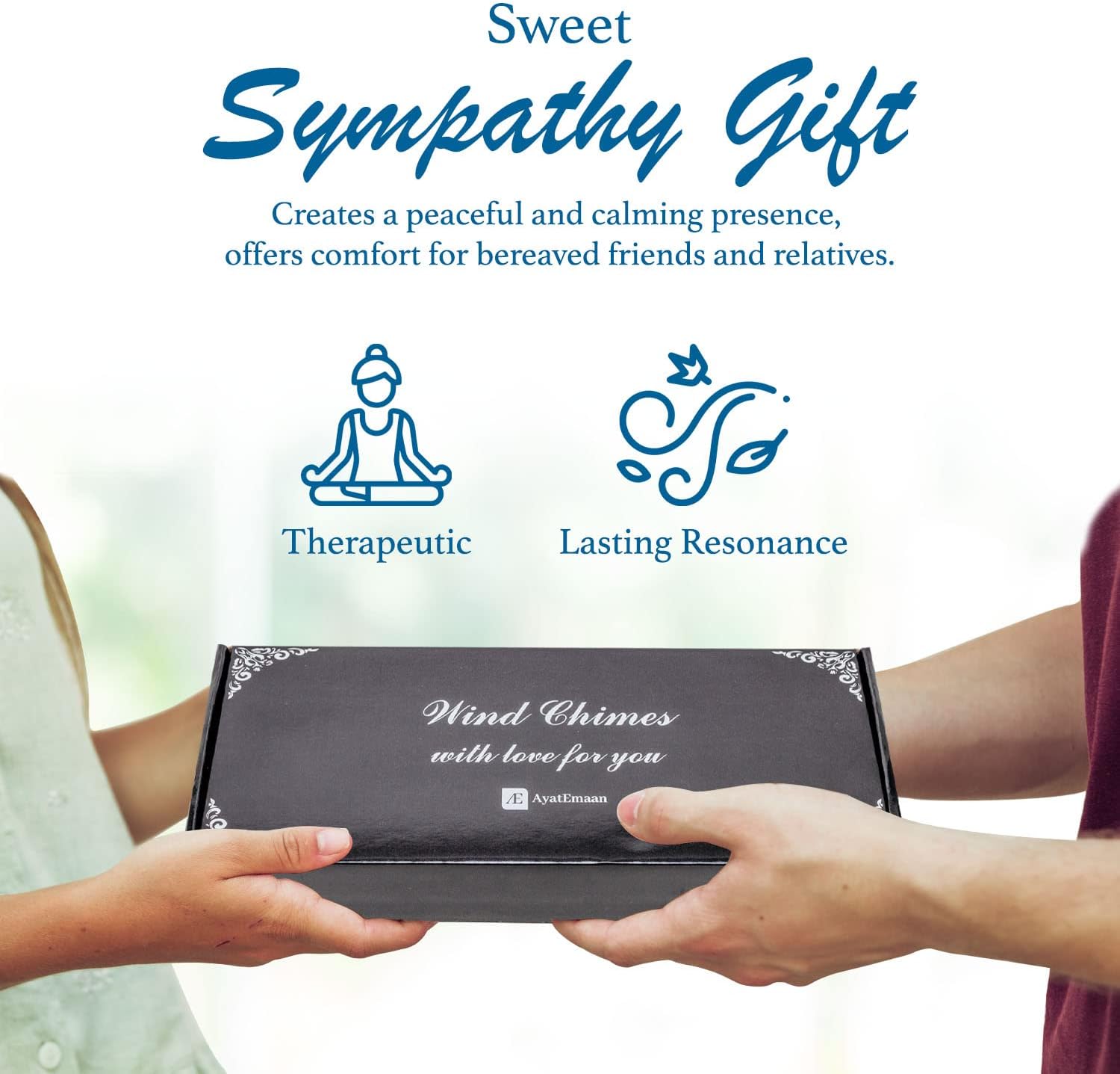 Wind Chimes for Outside Memorial Wind Chimes Include Engraving Pen, 32 Inches Sympathy Gift, Sympathy Wind Chimes for Loss of Loved Ones Great for Any Kind of Gift for Family & Friends