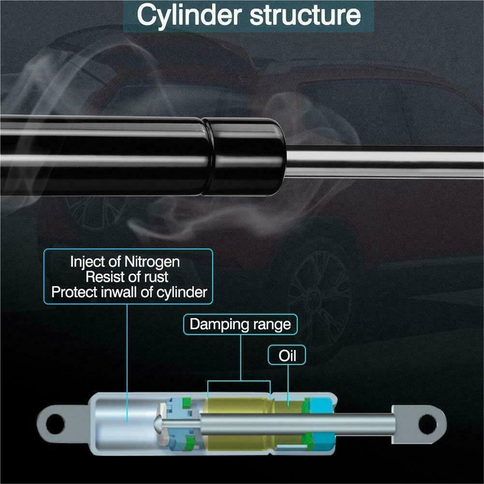 Boot Struts Podpory Tylnego Bagażnika, Amortyzatory Klapy Bagażnika 22772879 PM3380 SG330120 Pasuje do Chevroleta Corvette 2014-2019 Coupe