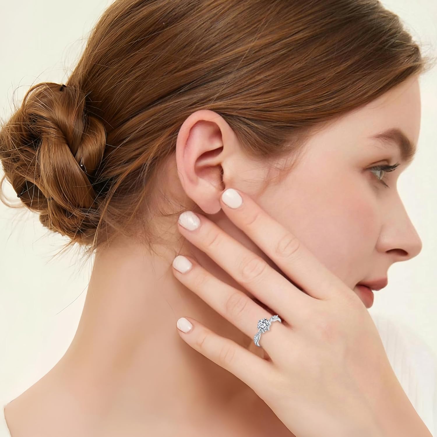 Infinity Promise Rings for Her 925 Sterling Silver Round Cut Cubic Zirconia Engagement Wedding Eternity Rings for Women Size 5-10