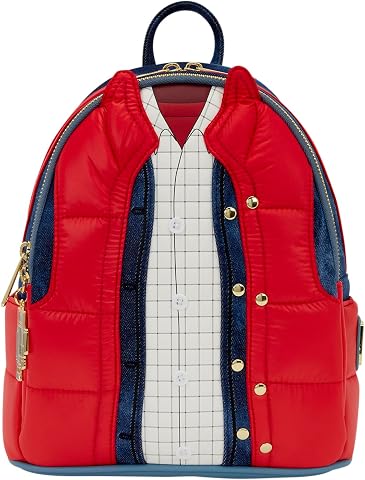 Loungefly Universal Back to the Future Marty McFly Cosplay Mini Backpack with Zipper Charm