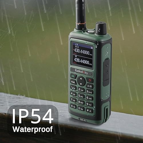 Miniatura 5 de Radioddity GC-5 Radio bidireccional de doble banda, radioaficionado de mano de largo alcance con batería de 1800 mAh, antena de alta ganancia, LCD a