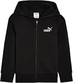 Moletom com capuz masculino Essential Basics com logotipo e zíper, moletom de lã, bolsos frontais