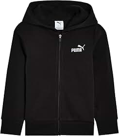 Moletom com capuz masculino Essential Basics com logotipo e zíper, moletom de lã, bolsos frontais