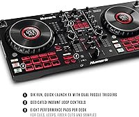 Vista 7 de Paquete de Controlador de DJ - Set de DJ con 4 Decks, Mezclador de DJ, Interfaz de Audio, Pantallas de Rueda Jog, FX y Auriculares de DJ - Numark