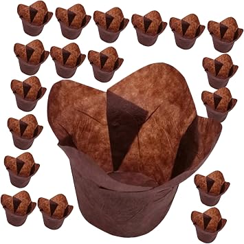 100pcs Lotus Cupcake Liners Medium Greaseproof Baking Cups Paper Wrappers for Muffins Cakes Party Bakery Use