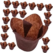 100pcs Lotus Cupcake Liners Medium Greaseproof Baking Cups Paper Wrappers for Muffins Cakes Party Bakery Use