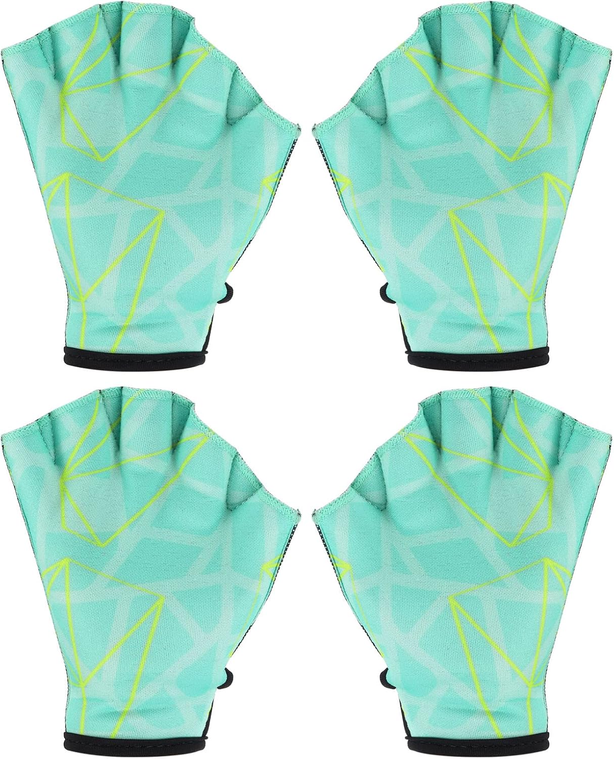 PATIKIL Swimming Aquatic Gloves Webbed Swim Gloves Printing Water Resistance Training Accessories for Swimming and Diving