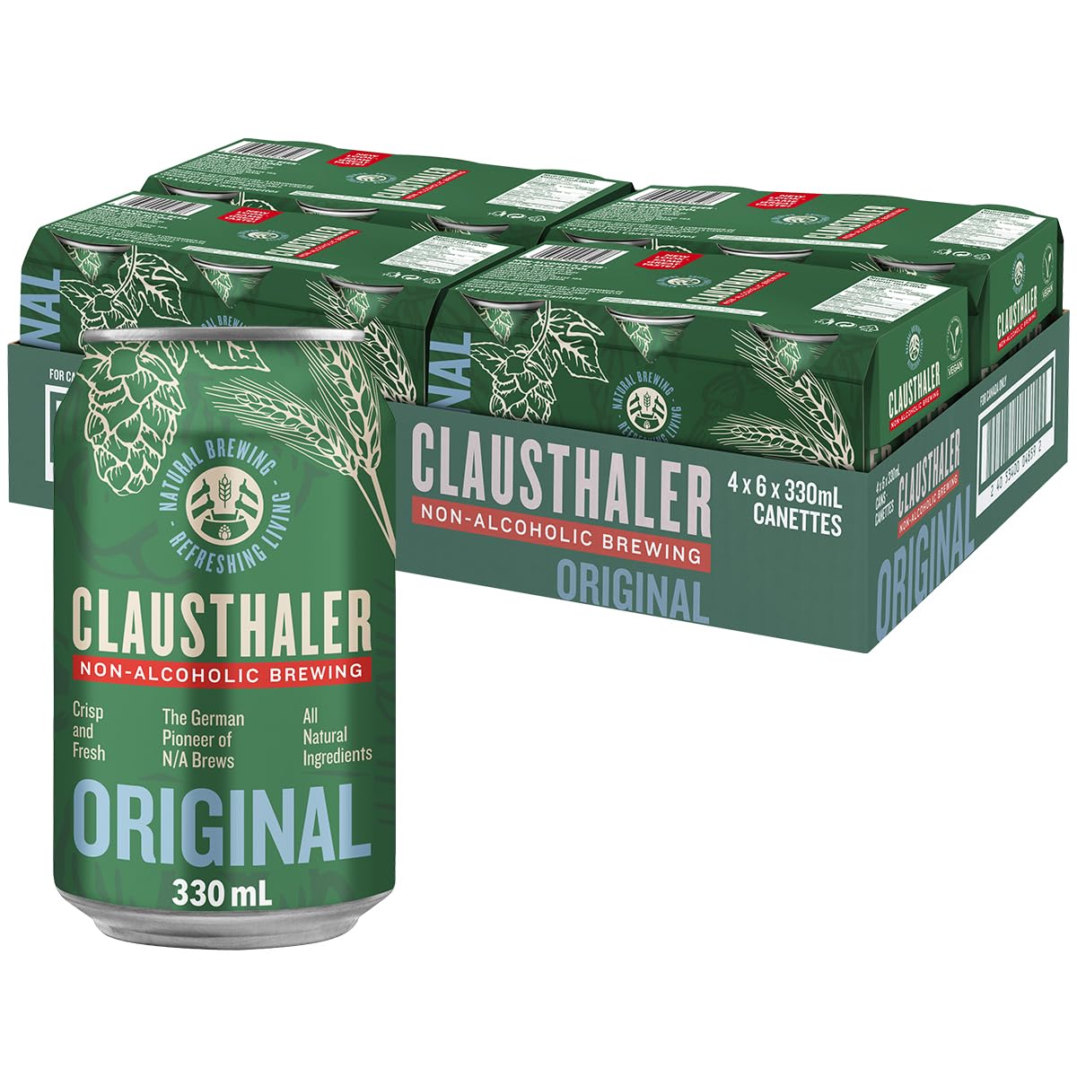 ドイツ産 ノンアルコールビール クラウスターラー 330ml×24本 ノンアル…