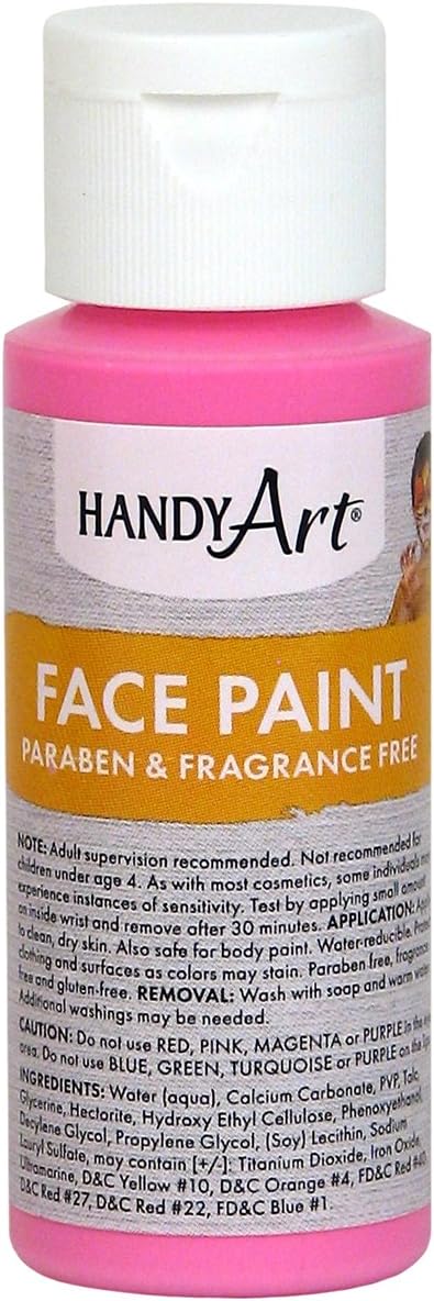 Handy Art Face Paint, Pink, 2-Ounce