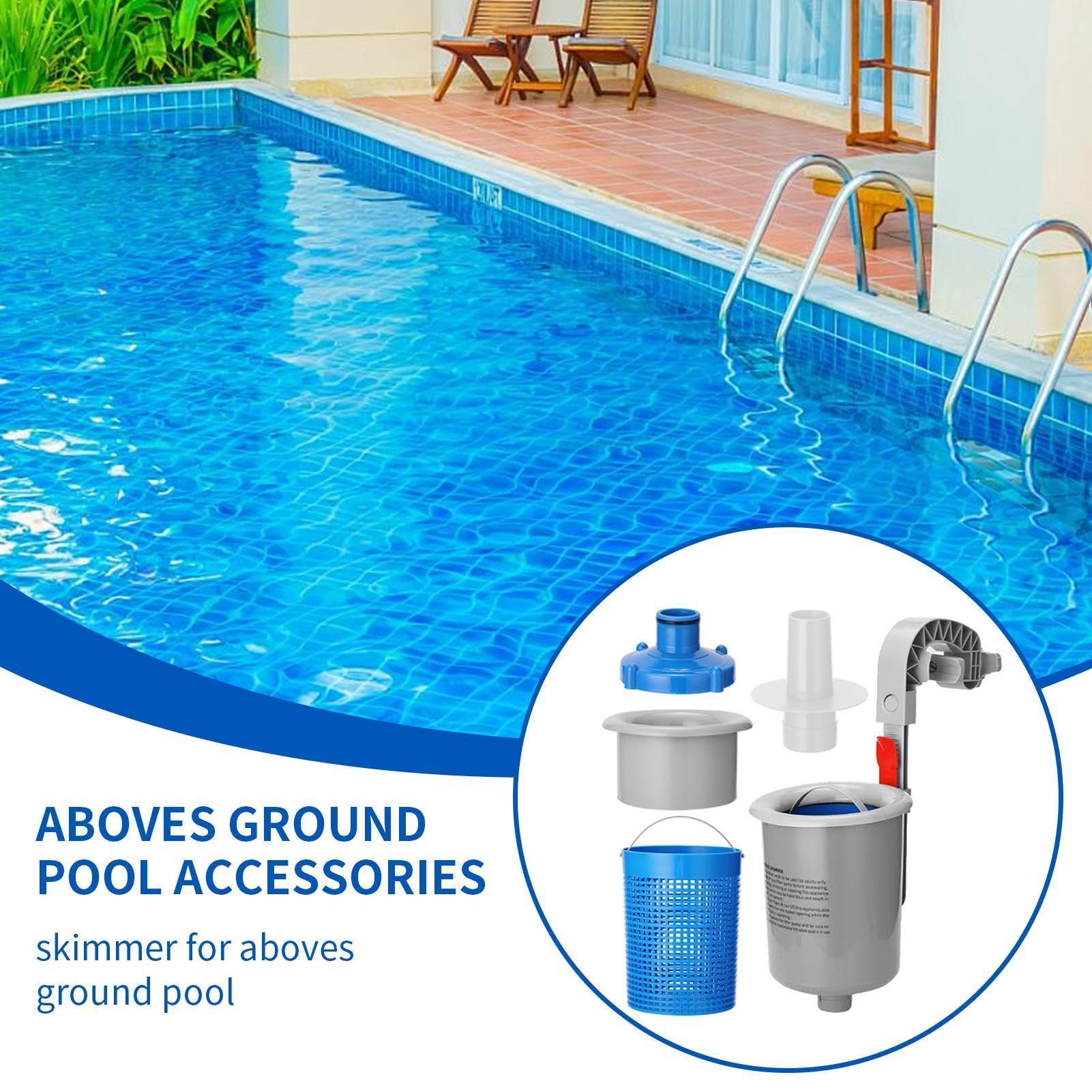 Skimmer Galleggiante per Piscina Pulizia Automatica Per Uso Intensivo | Skimmer Foglie Pompa Filtro Piscina Pulitore Esterno Giardino Cortile Patio Uso Quotidiano Casa Hotel Appartamento