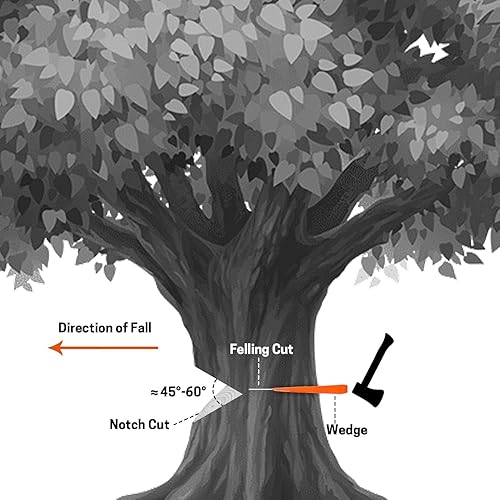 Miniatura 5 de 4 cuñas de tala de árboles, cuñas de motosierra con púas con bolsa, cuñas para cortar árboles de forma segura, tala (4 x 5 naranja)
