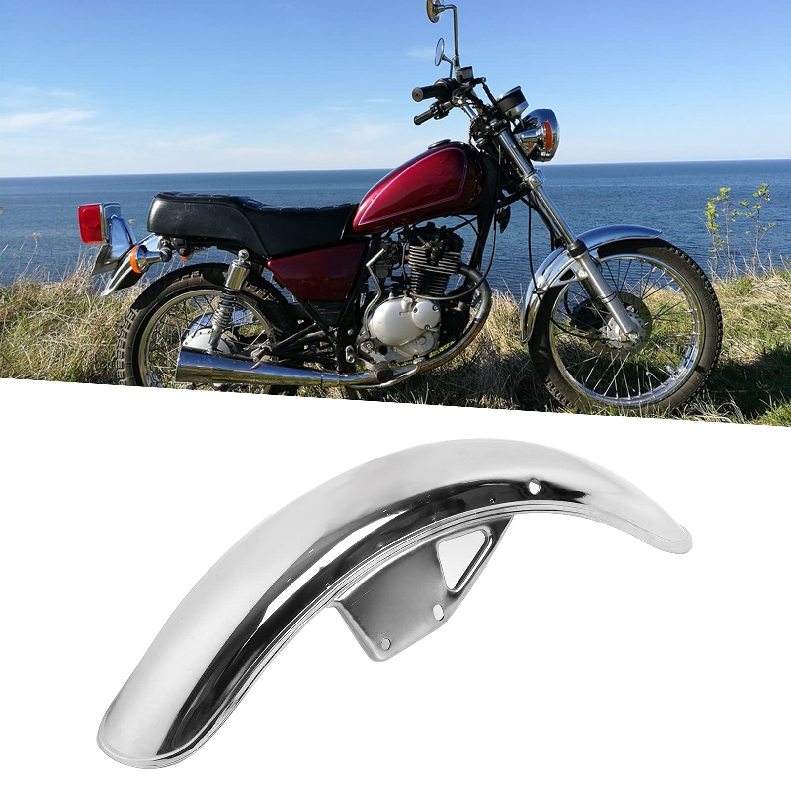 Amazon | スズキGN125用オートバイフロントフェンダー（56cm）｜耐食性
