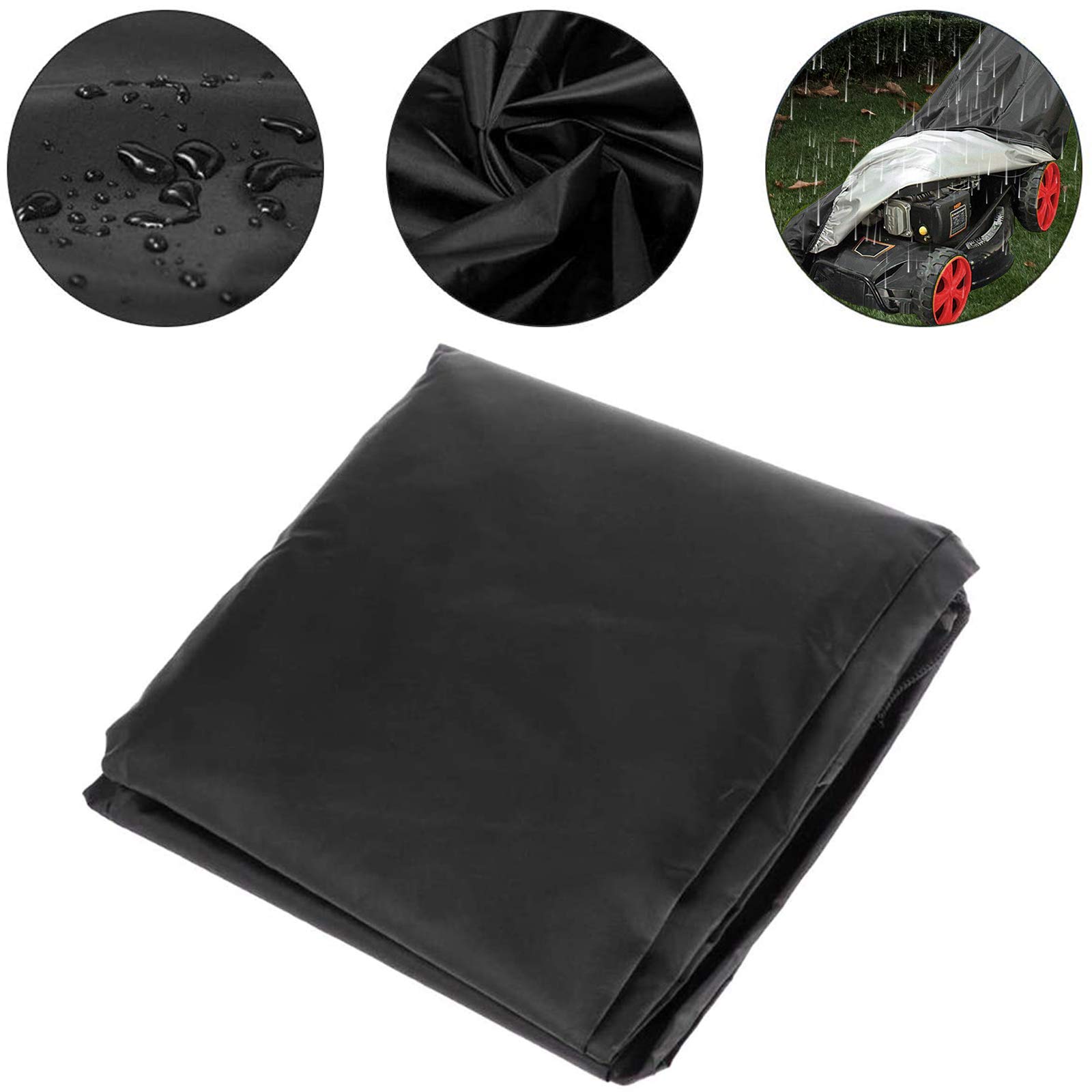 Housse de protection pour tondeuse à gazon 193 x 64 x 112 cm - 210D Oxford - Imperméable, anti-UV, anti-poussière et résistant aux intempéries