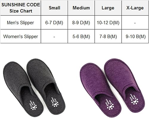 Miniatura 3 de Sunshine Code Pantuflas lavables de algodón de espuma viscoelástica para hombre con bolsa de viaje a juego para el hogar, hotel, spa, dormitorio