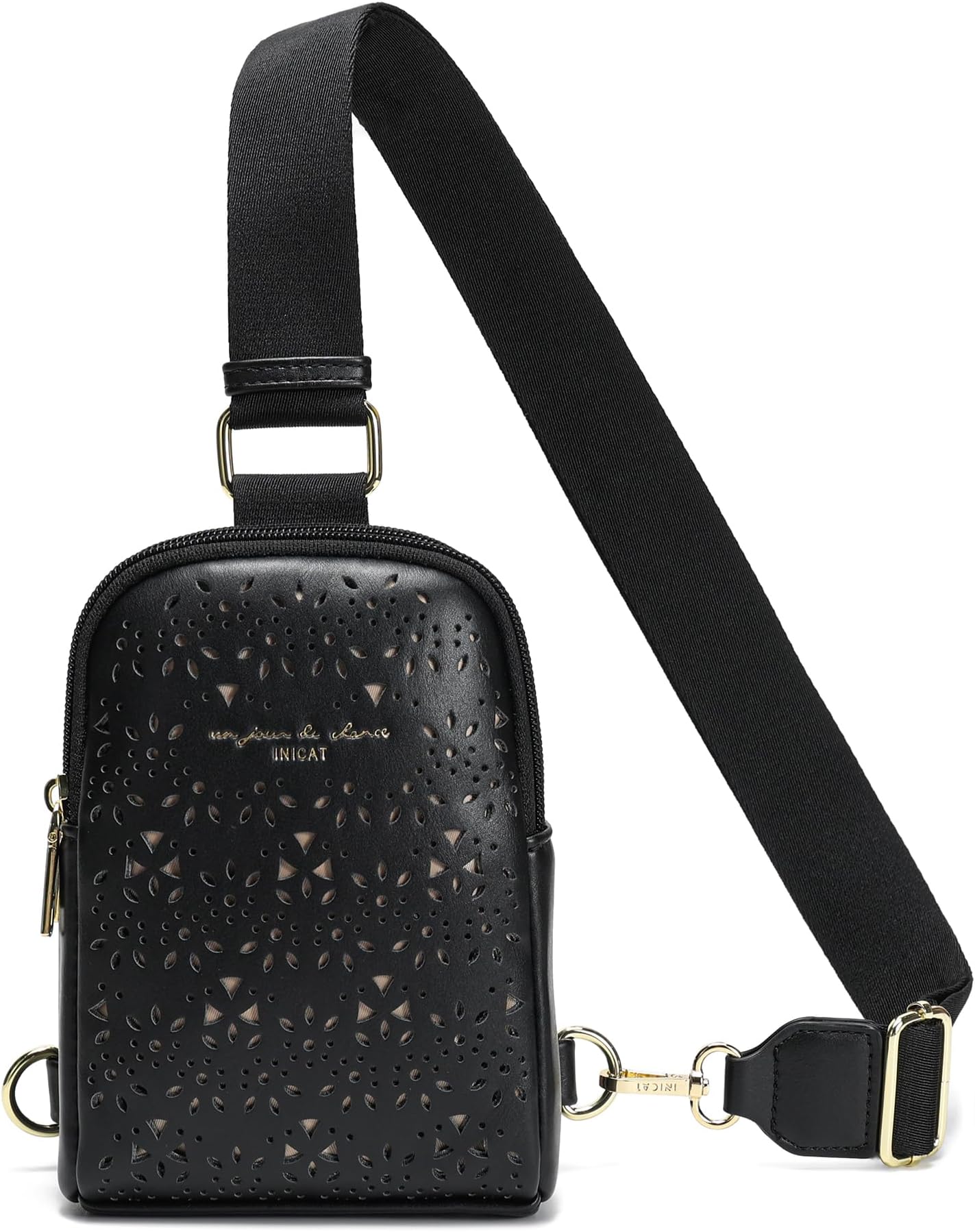 INICAT Women's Small Sling Bag, Lightweight Everyday Vegan Leather Crossbody Purse for Daily Essentials and Travel Light