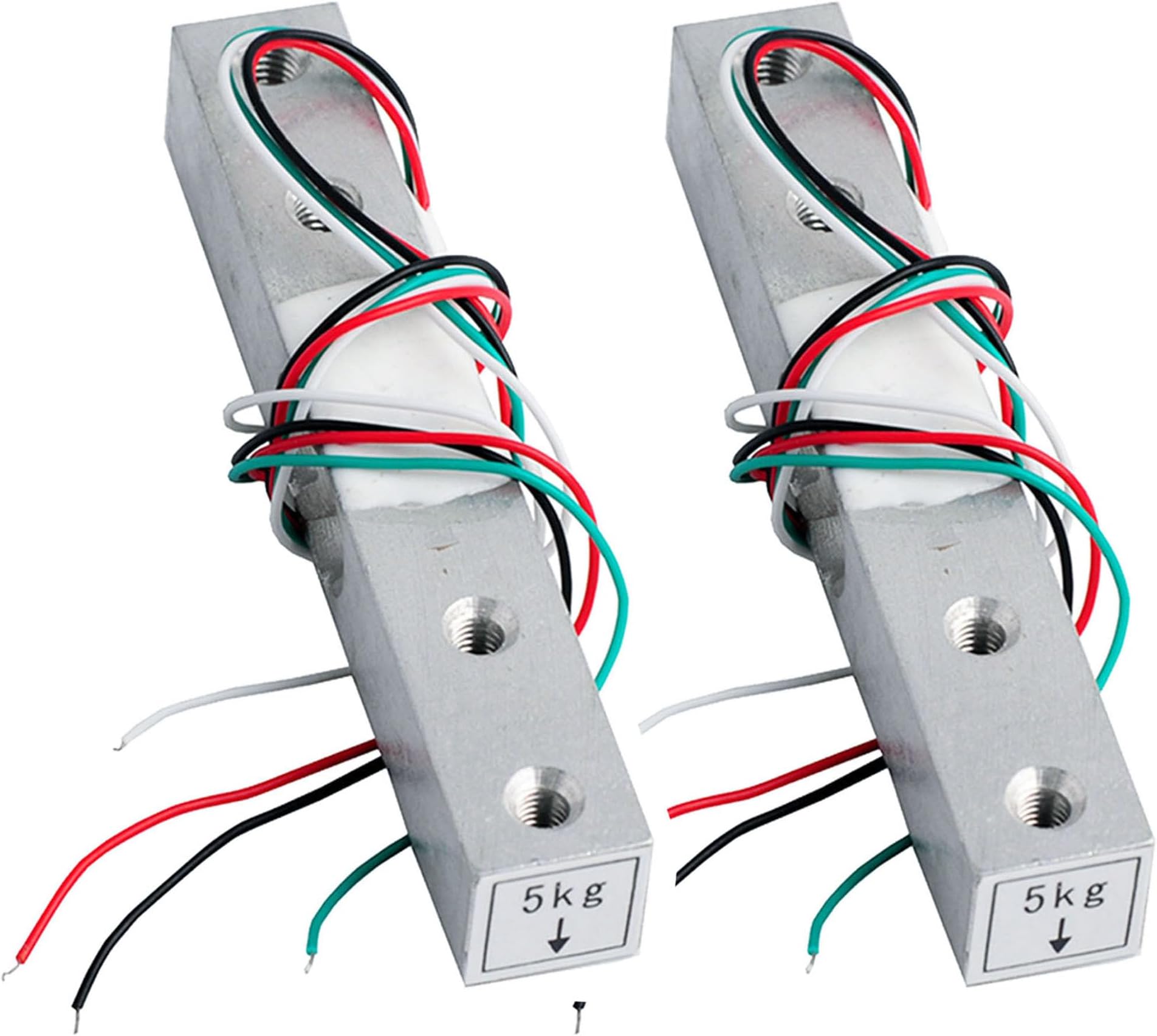 2PCS 1kg 5kg 10kg 20kg Digital Load Cell Weight Sensor High Precision Miniature Load Cells for Arduino DIY Electronic Portable Kitchen Scale Sensors (5kg)