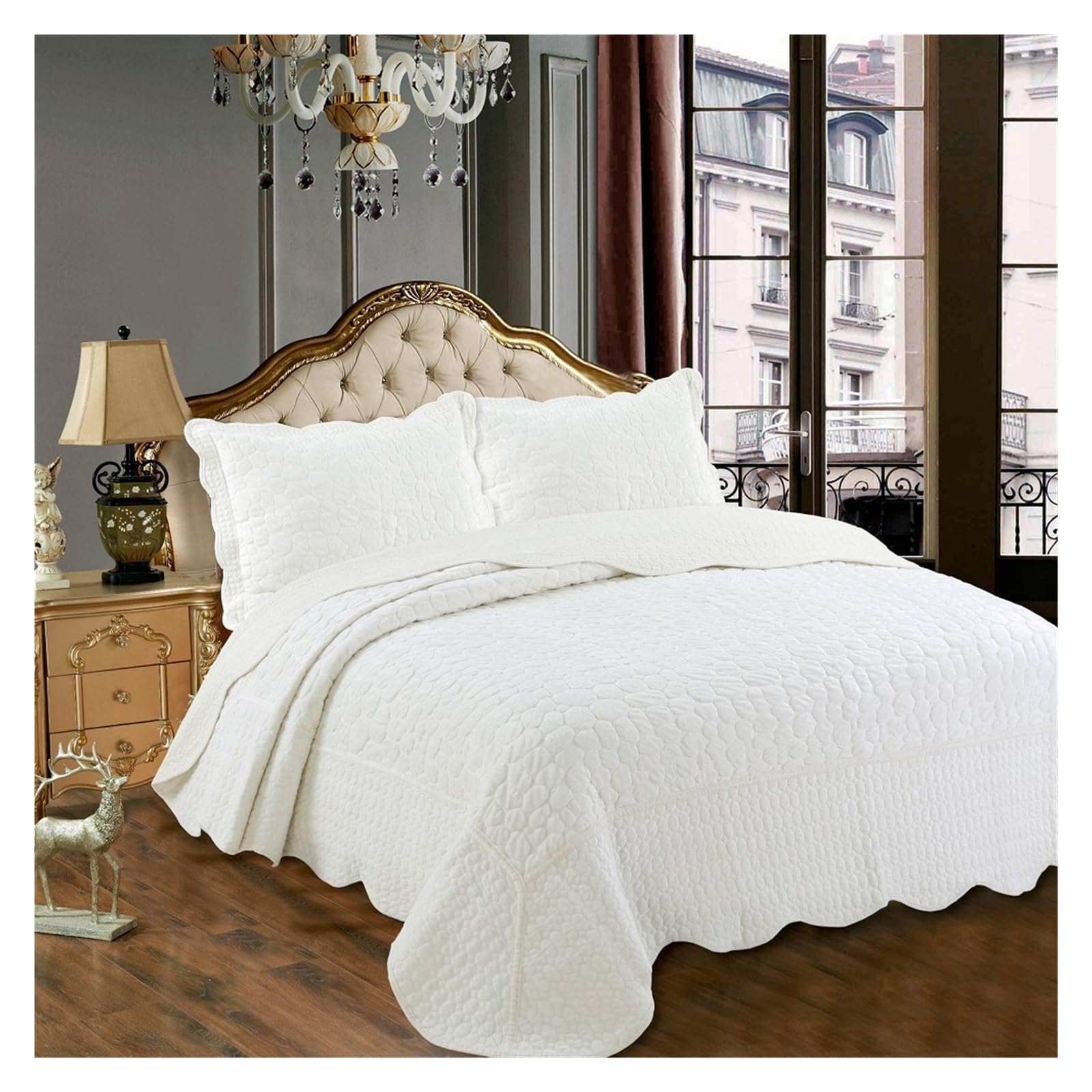 Housse de couette en coton et peluche isolante pour un couvre-lit d'hiver king size chaud