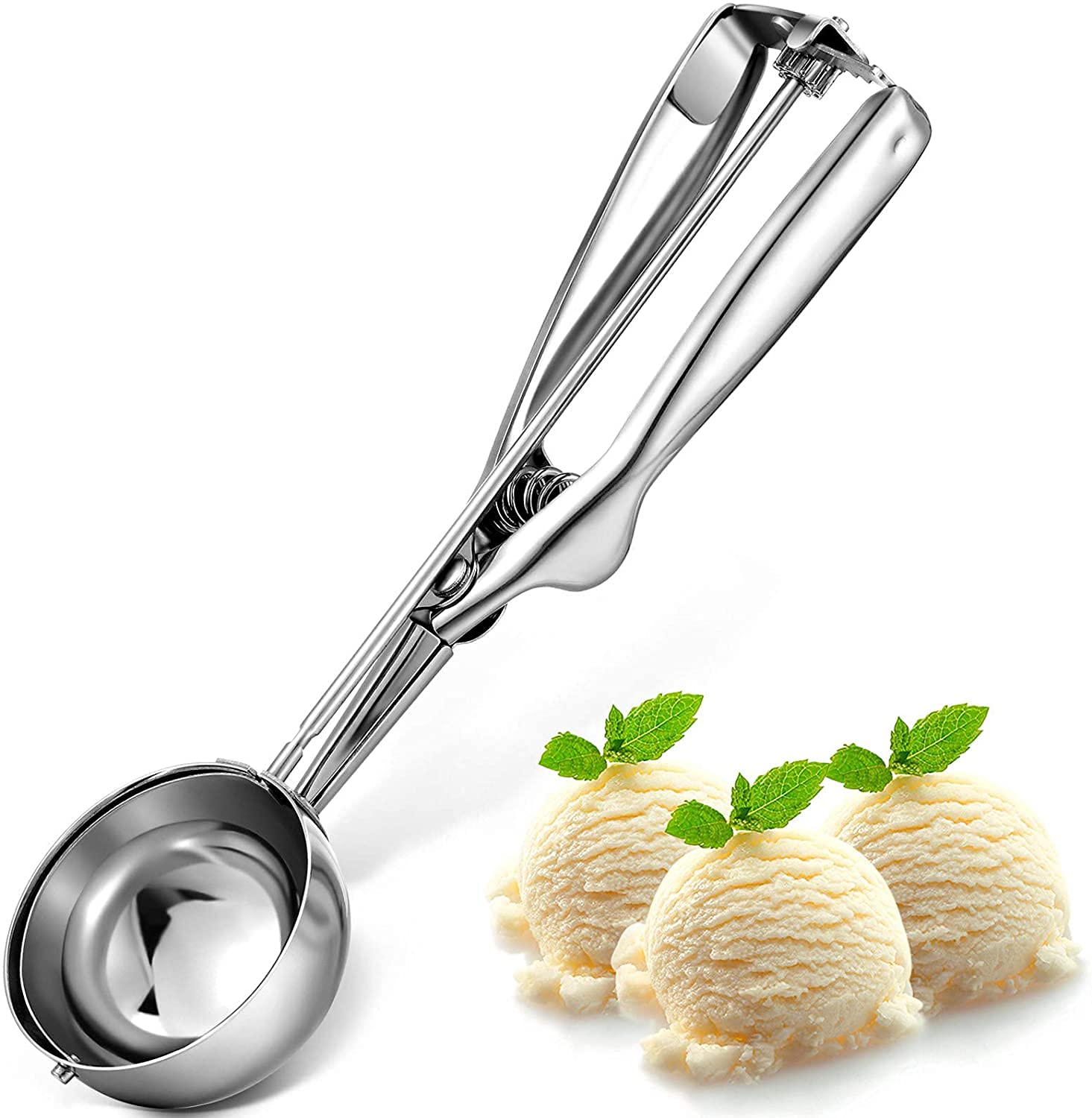 Buy Generic Ice Cream Scooper with Trigger, Stainless Steel, 6cm Ice