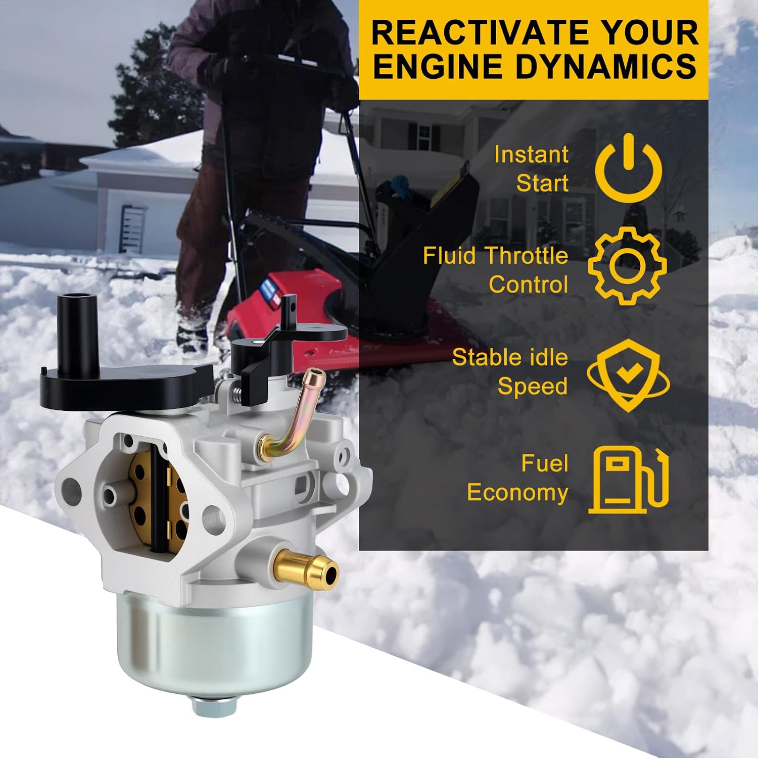 Panari 801233 801396 Carburetor for Toro Snow Blower CCR2450 CCR3650 CCR3600 CCR3000 CCR2500 CCR2400 Snowthrower Power Clear 084132 084133 084233 084332 084333 38518 38584 38538 Engines