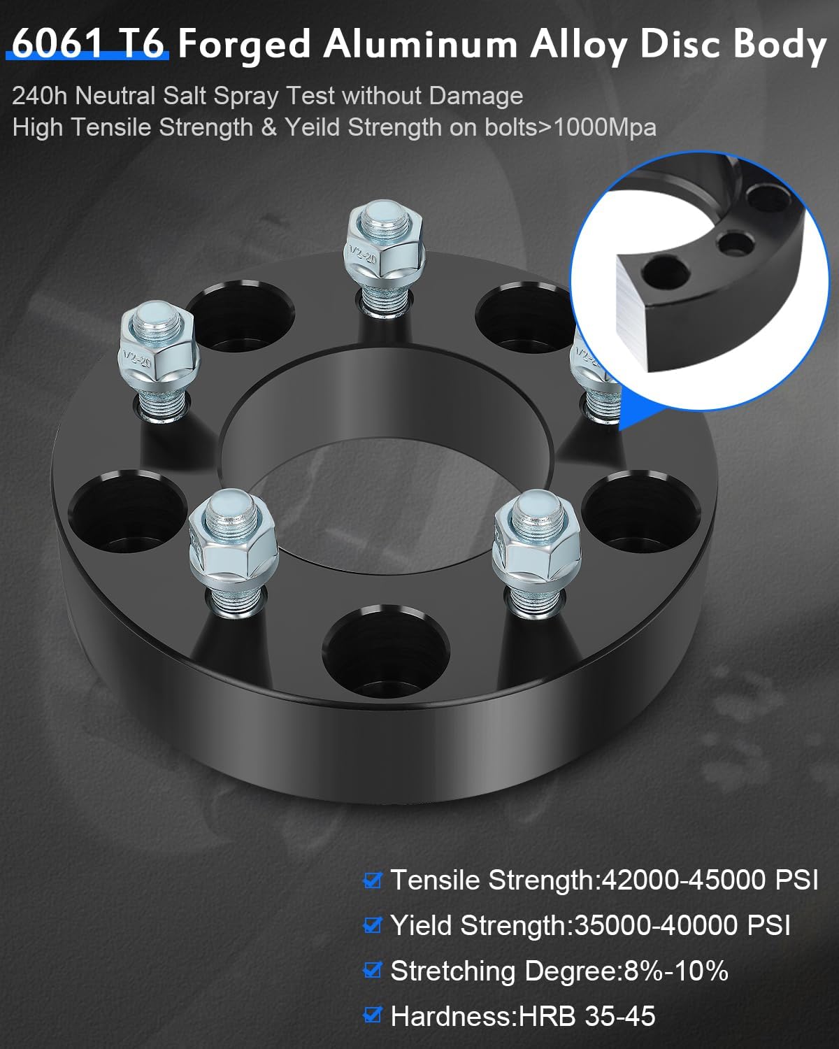 ECCPP 2PCS change bolt pattern from 5x5.5 to 5x5 Conversion Wheel Adapters 1.5 inch 5x139.7 to 5x127 for ford Bronco 1966-1996| for E-150 Club Wagon 2003-2005 | for E-150 Econoline 1992-2002