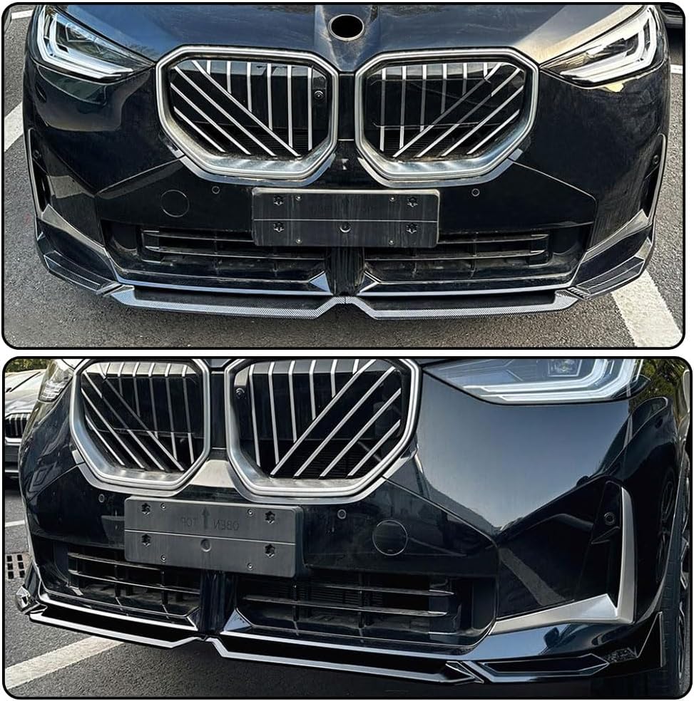 Gloss Black Front Lip Spoiler Compatible with BMW X3 G45 2025+ Sport Utility 4-Door ABS Car Front Bumper Lower Spoiler Lip Splitter Body Kit Trim Protection 4PCS