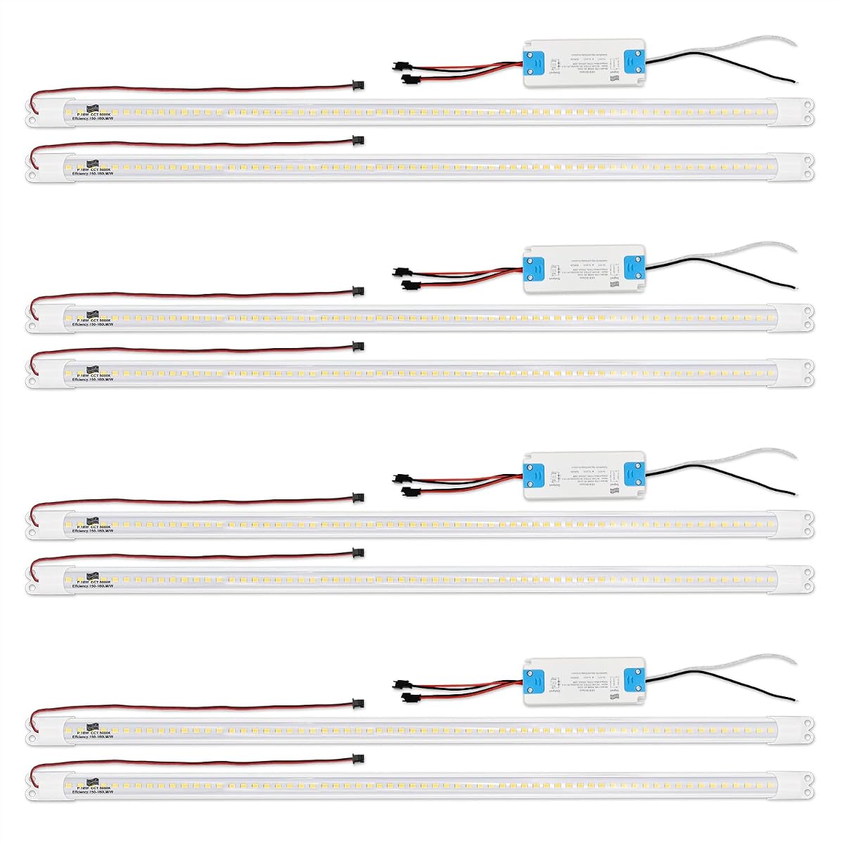 4FT LED Retrofit Kit, Panel Light, Troffer Quick Repair Kit, No Tools Required, 36w, 5000K White Light (4 Pack)