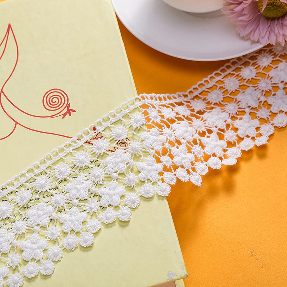 Nastro In Pizzo Grigio PATIKIL 4,5 Metri - Larghezza 2,5 Cm - Per Cucito, Fai Da Te, Confezioni Regalo E Decorazioni Floreali - 5