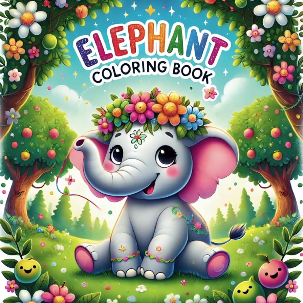 Elephant Coloring Book for Kids: Fun and Educational, Nature, and Wildlife, Featuring 50 Fascinating Facts and Interactive Activities for Kids, Toddlers, and Preschoolers