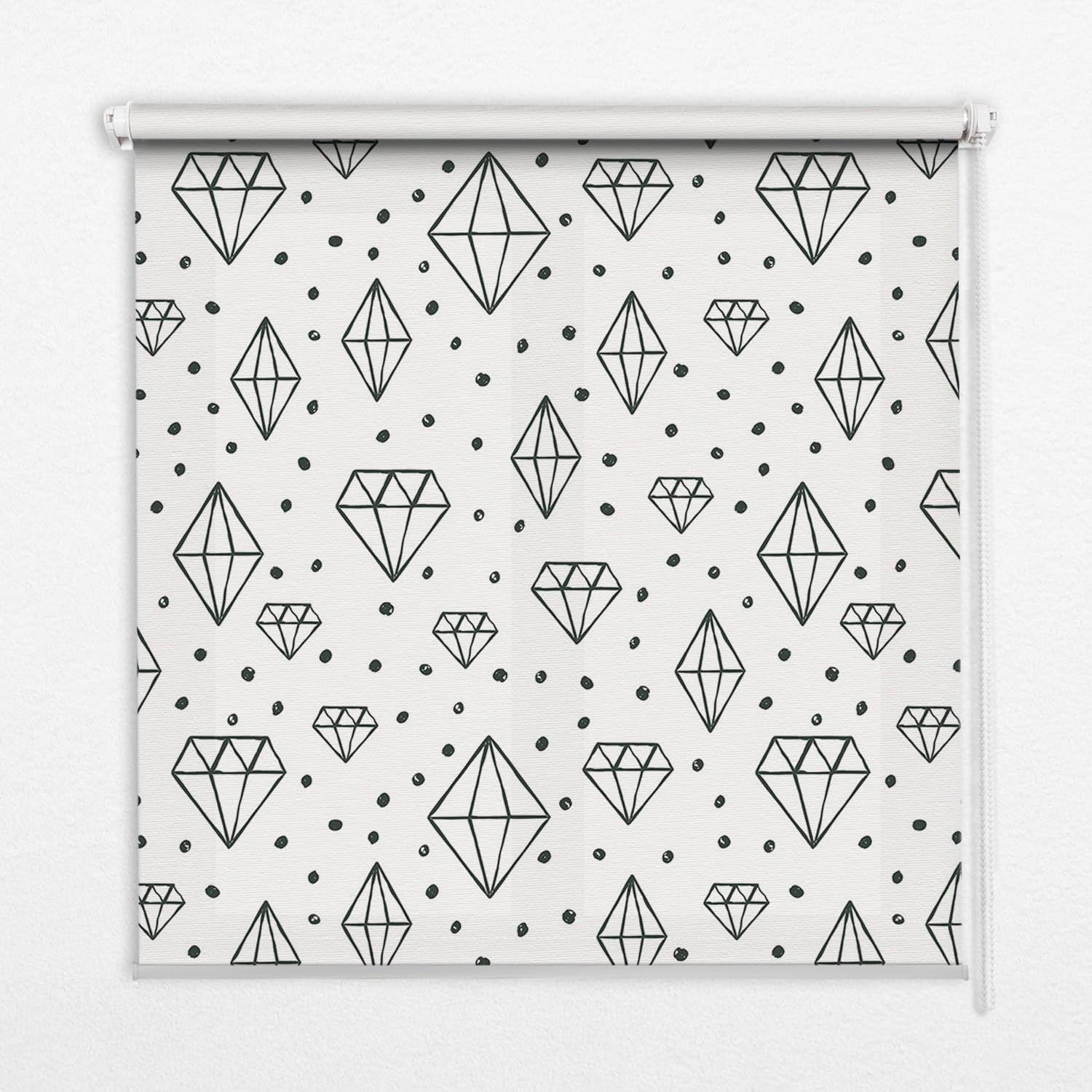 Store enrouleur occultante sans percage 60x180cm motif diamants