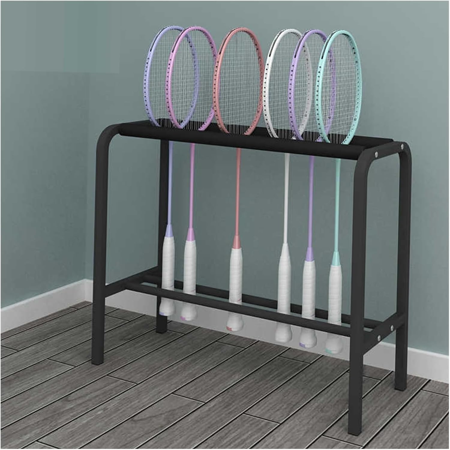 Support de rangement pour raquettes de badminton noir présentoir pour club de sport